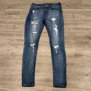 Express Distressed Midrise Skinny Jean Legging